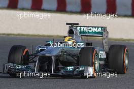 Lewis Hamilton (GBR) Mercedes AMG F1 W04. 20.02.2013. Formula One Testing, Day Two, Barcelona, Spain.