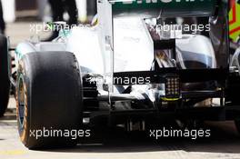 Lewis Hamilton (GBR) Mercedes AMG F1 W04 rear diffuser. 20.02.2013. Formula One Testing, Day Two, Barcelona, Spain.