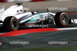 Lewis Hamilton (GBR) Mercedes AMG F1 W04. 20.02.2013. Formula One Testing, Day Two, Barcelona, Spain.