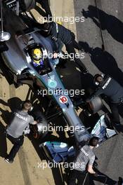 Lewis Hamilton (GBR) Mercedes AMG F1 W04. 20.02.2013. Formula One Testing, Day Two, Barcelona, Spain.