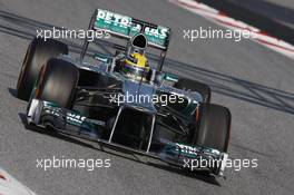 Lewis Hamilton (GBR) Mercedes AMG F1 W04. 20.02.2013. Formula One Testing, Day Two, Barcelona, Spain.