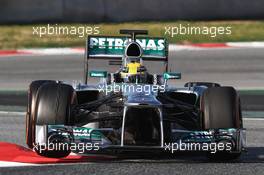 Lewis Hamilton (GBR) Mercedes AMG F1 W04. 20.02.2013. Formula One Testing, Day Two, Barcelona, Spain.