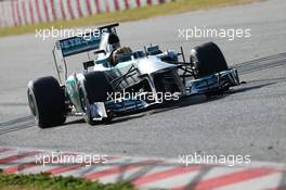 Lewis Hamilton (GBR) Mercedes AMG F1 W04. 20.02.2013. Formula One Testing, Day Two, Barcelona, Spain.