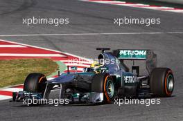 Lewis Hamilton (GBR) Mercedes AMG F1 W04. 20.02.2013. Formula One Testing, Day Two, Barcelona, Spain.