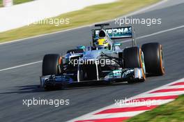 Lewis Hamilton (GBR) Mercedes AMG F1 W04. 20.02.2013. Formula One Testing, Day Two, Barcelona, Spain.