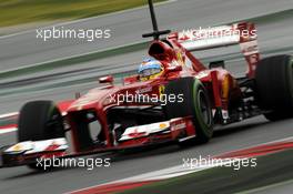 Fernando Alonso (ESP) Ferrari F138. 01.03.2013. Formula One Testing, Day Two, Barcelona, Spain.