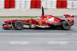 Fernando Alonso (ESP) Ferrari F138. 01.03.2013. Formula One Testing, Day Two, Barcelona, Spain.