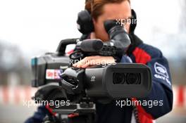 Sky F1 3D cameraman. 01.03.2013. Formula One Testing, Day Two, Barcelona, Spain.