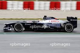 Pastor Maldonado (VEN) Williams FW35. 01.03.2013. Formula One Testing, Day Two, Barcelona, Spain.