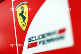 Ferrari logo. 01.03.2013. Formula One Testing, Day Two, Barcelona, Spain.