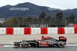 Romain Grosjean (FRA) Lotus F1 E21. 01.03.2013. Formula One Testing, Day Two, Barcelona, Spain.