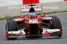 Fernando Alonso (ESP) Ferrari F138. 01.03.2013. Formula One Testing, Day Two, Barcelona, Spain.