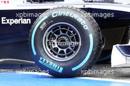 Williams FW35 wheel. 01.03.2013. Formula One Testing, Day Two, Barcelona, Spain.