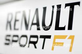 Renault Sport F1 logo. 01.03.2013. Formula One Testing, Day Two, Barcelona, Spain.