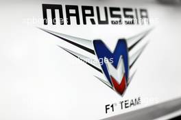 Marussia F1 Team logo. 01.03.2013. Formula One Testing, Day Two, Barcelona, Spain.