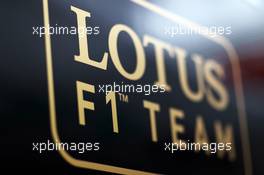 Lotus F1 Team logo. 01.03.2013. Formula One Testing, Day Two, Barcelona, Spain.