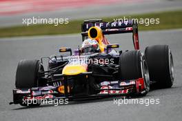 Sebastian Vettel (GER) Red Bull Racing RB9. 01.03.2013. Formula One Testing, Day Two, Barcelona, Spain.