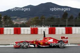 Fernando Alonso (ESP) Ferrari F138. 01.03.2013. Formula One Testing, Day Two, Barcelona, Spain.