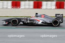 Nico Hulkenberg (GER) Sauber C32. 01.03.2013. Formula One Testing, Day Two, Barcelona, Spain.