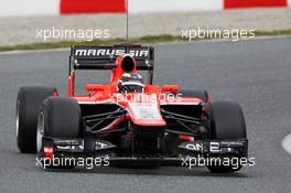 Max Chilton (GBR) Marussia F1 Team MR02. 01.03.2013. Formula One Testing, Day Two, Barcelona, Spain.