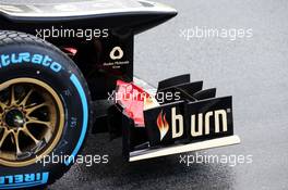 Lotus F1 E21 front wing detail. 01.03.2013. Formula One Testing, Day Two, Barcelona, Spain.
