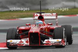 Fernando Alonso (ESP) Ferrari F138. 01.03.2013. Formula One Testing, Day Two, Barcelona, Spain.