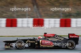 Romain Grosjean (FRA) Lotus F1 E21. 01.03.2013. Formula One Testing, Day Two, Barcelona, Spain.