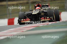 Romain Grosjean (FRA) Lotus F1 E21. 01.03.2013. Formula One Testing, Day Two, Barcelona, Spain.