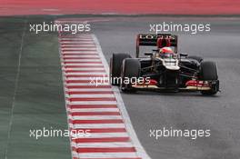 Romain Grosjean (FRA) Lotus F1 E21. 01.03.2013. Formula One Testing, Day Two, Barcelona, Spain.