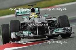 Nico Rosberg (GER) Mercedes AMG F1 W04. 01.03.2013. Formula One Testing, Day Two, Barcelona, Spain.