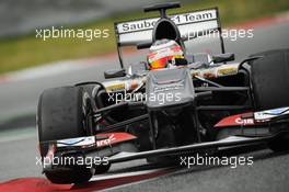 Nico Hulkenberg (GER) Sauber C32. 01.03.2013. Formula One Testing, Day Two, Barcelona, Spain.