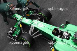 Giedo van der Garde (NLD) Caterham CT03. 01.03.2013. Formula One Testing, Day Two, Barcelona, Spain.