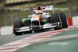 Adrian Sutil (GER) Sahara Force India VJM06. 01.03.2013. Formula One Testing, Day Two, Barcelona, Spain.