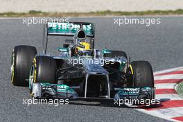 Lewis Hamilton (GBR) Mercedes AMG F1 W04. 02.03.2013. Formula One Testing, Day Three, Barcelona, Spain.