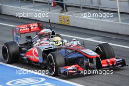 Sergio Perez (MEX) McLaren MP4-28. 02.03.2013. Formula One Testing, Day Three, Barcelona, Spain.