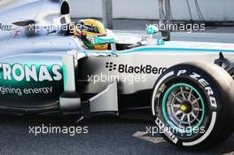 Lewis Hamilton (GBR) Mercedes AMG F1 W04. 02.03.2013. Formula One Testing, Day Three, Barcelona, Spain.