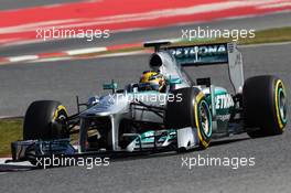 Lewis Hamilton (GBR) Mercedes AMG F1 W04. 02.03.2013. Formula One Testing, Day Three, Barcelona, Spain.