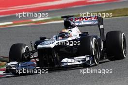 Pastor Maldonado (VEN) Williams FW35. 02.03.2013. Formula One Testing, Day Three, Barcelona, Spain.