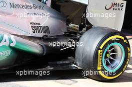 Mercedes AMG F1 W04 rear suspension. 02.03.2013. Formula One Testing, Day Three, Barcelona, Spain.
