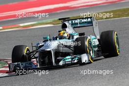 Lewis Hamilton (GBR) Mercedes AMG F1 W04. 02.03.2013. Formula One Testing, Day Three, Barcelona, Spain.