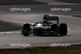 Lewis Hamilton (GBR) Mercedes AMG F1 W04. 02.03.2013. Formula One Testing, Day Three, Barcelona, Spain.