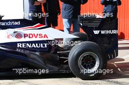Williams FW35 exhaust and rear suspension. 02.03.2013. Formula One Testing, Day Three, Barcelona, Spain.