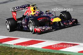 Mark Webber (AUS) Red Bull Racing RB9. 02.03.2013. Formula One Testing, Day Three, Barcelona, Spain.