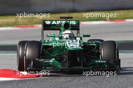 Giedo van der Garde (NLD) Caterham CT03. 02.03.2013. Formula One Testing, Day Three, Barcelona, Spain.