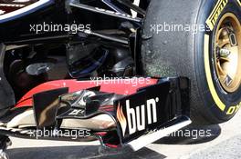 Lotus F1 E21 front wing. 02.03.2013. Formula One Testing, Day Three, Barcelona, Spain.
