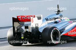 Sergio Perez (MEX) McLaren MP4-28 rear wing and rear diffuser. 02.03.2013. Formula One Testing, Day Three, Barcelona, Spain.