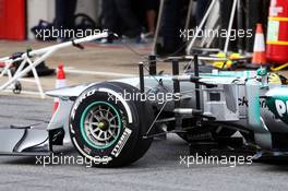 Nico Rosberg (GER) Mercedes AMG F1 W04 running sensor equipment. 03.03.2013. Formula One Testing, Day Four, Barcelona, Spain.