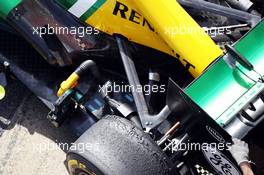 Caterham CT03 rear suspension and exhaust. 03.03.2013. Formula One Testing, Day Four, Barcelona, Spain.
