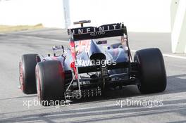 Sebastian Vettel (GER) Red Bull Racing RB9 rear diffuser and rear wing running sensor equipment. 03.03.2013. Formula One Testing, Day Four, Barcelona, Spain.
