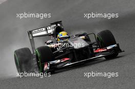 Esteban Gutierrez (MEX) Sauber C32. 28.02.2013. Formula One Testing, Day One, Barcelona, Spain.